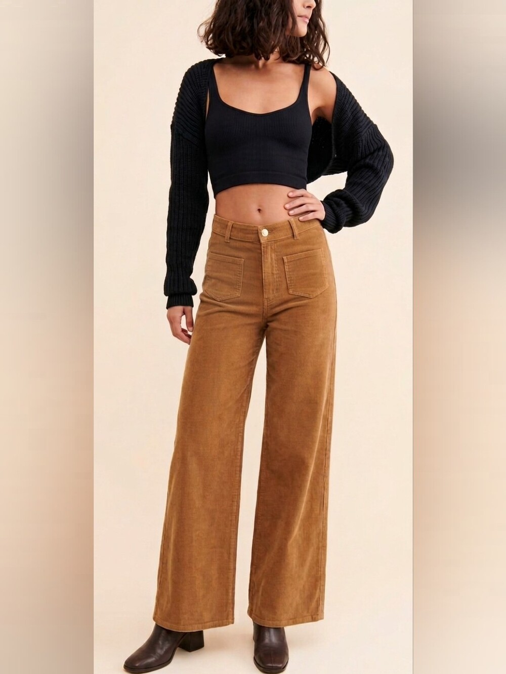 NWT DL1961 Hepburn Wide Leg Corduroy Pant Trouser Sample Sz 25